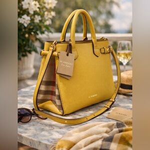 Burberry Banner House Check Derby Medium Satchel NWT